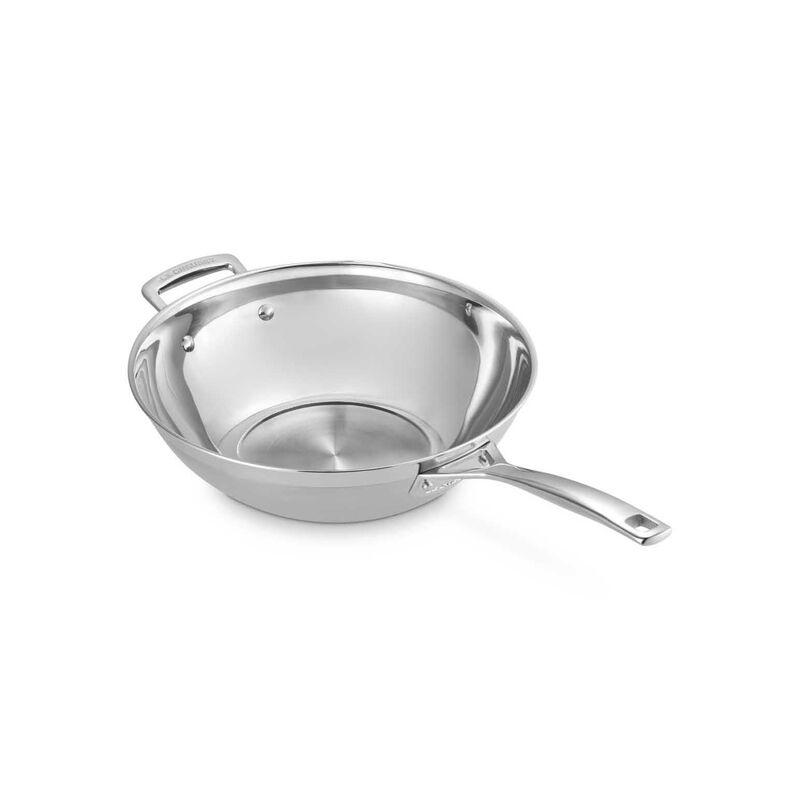 Le Creuset Classic 3-PLY Stainless Steel Stir-Fry Pan Helper Handle 30cm image number 3